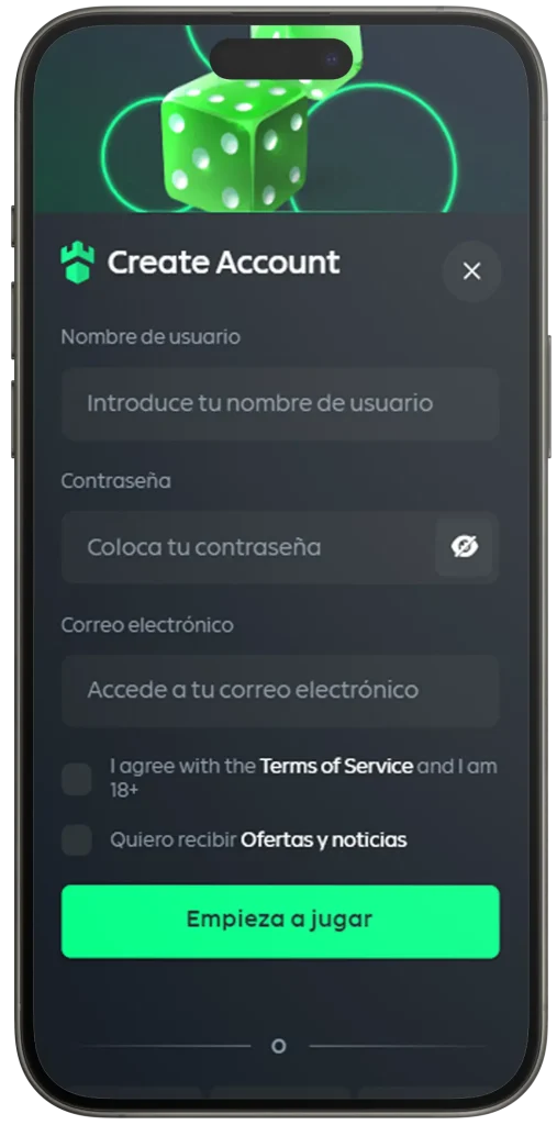 Registro en la aplicación