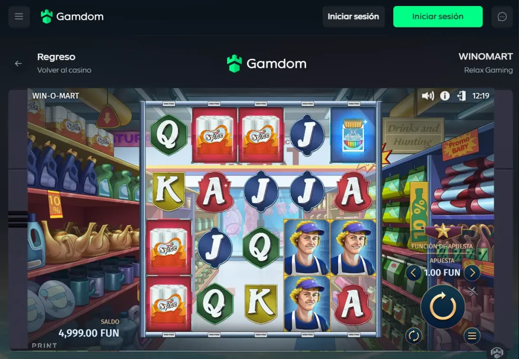 Versión demo para Gamdom slots
