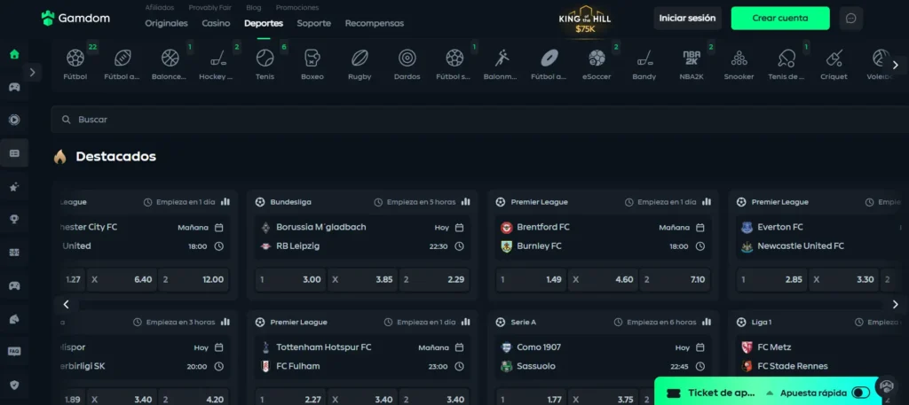 Gamdom apuestas