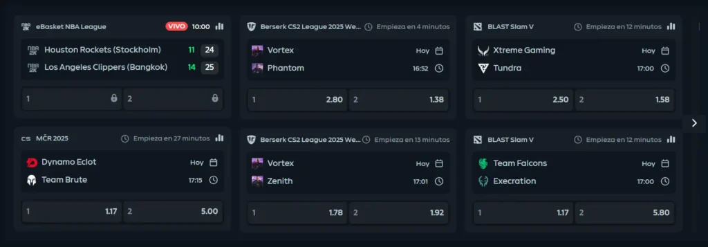 Partidos de eSports