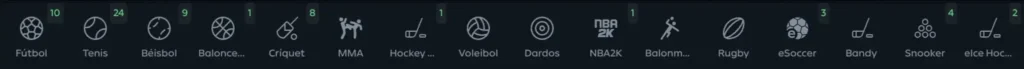 Apuesta en diferentes deportes en Gamdom online.