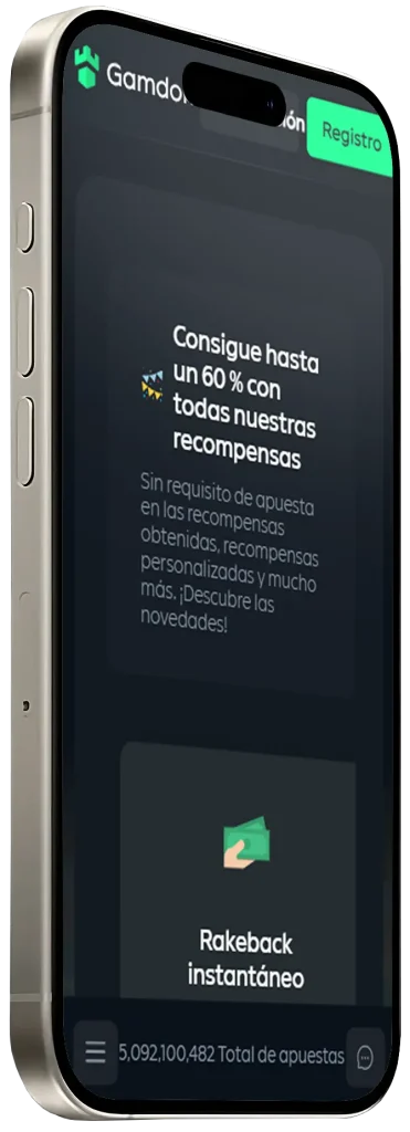 Recompensas en Gamdom mobile app