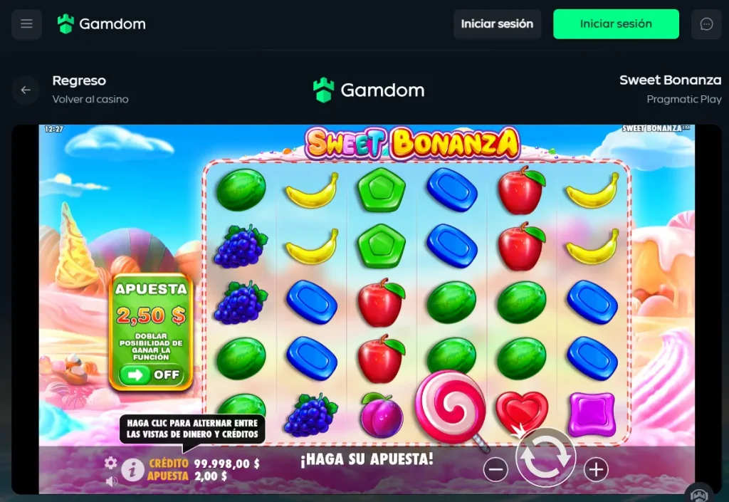 Sweet Bonanza Gamdom España slots